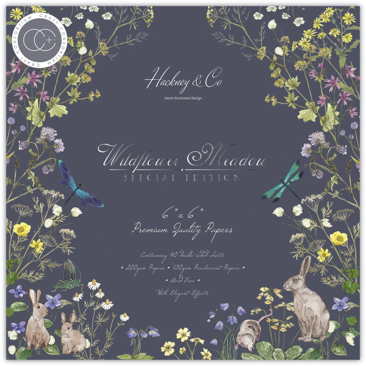Craft Consortium Double-Sided Paper Pad 6" x 6" 40 ct. Wildflower Meadow